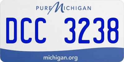 MI license plate DCC3238