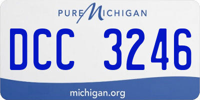MI license plate DCC3246