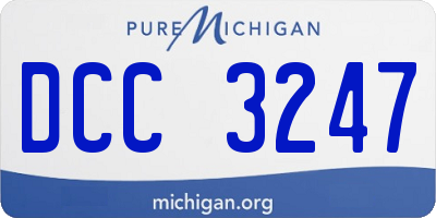 MI license plate DCC3247