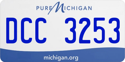 MI license plate DCC3253