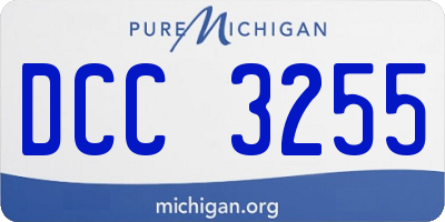 MI license plate DCC3255