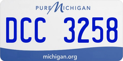 MI license plate DCC3258