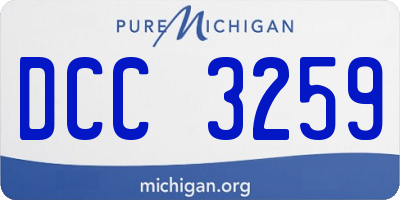 MI license plate DCC3259
