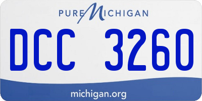 MI license plate DCC3260