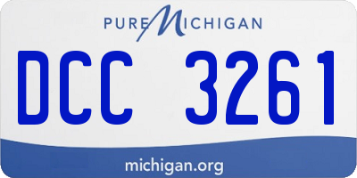 MI license plate DCC3261
