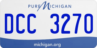 MI license plate DCC3270