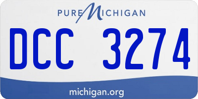 MI license plate DCC3274