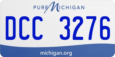 MI license plate DCC3276