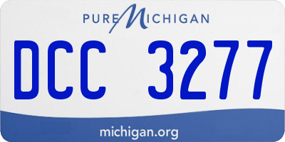 MI license plate DCC3277