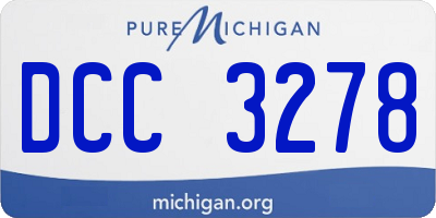 MI license plate DCC3278