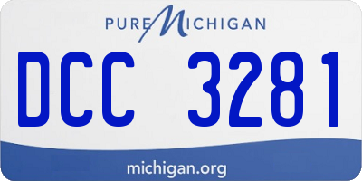 MI license plate DCC3281
