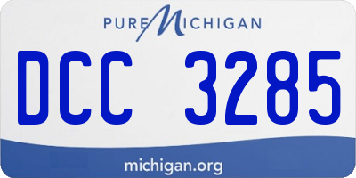 MI license plate DCC3285