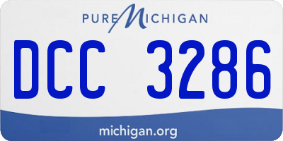 MI license plate DCC3286