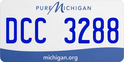 MI license plate DCC3288
