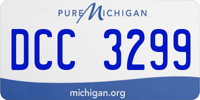 MI license plate DCC3299