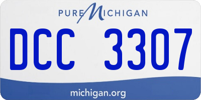 MI license plate DCC3307
