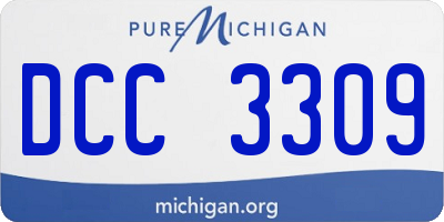 MI license plate DCC3309