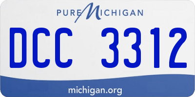 MI license plate DCC3312