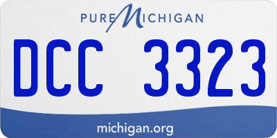 MI license plate DCC3323