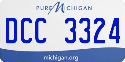 MI license plate DCC3324