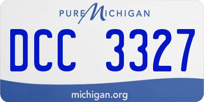 MI license plate DCC3327