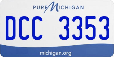 MI license plate DCC3353