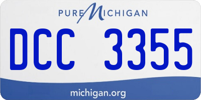 MI license plate DCC3355