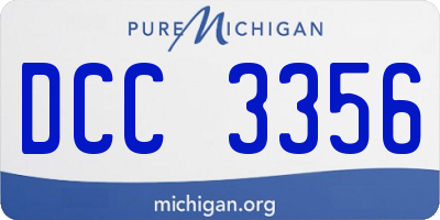 MI license plate DCC3356