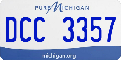 MI license plate DCC3357