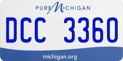 MI license plate DCC3360
