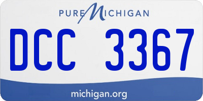 MI license plate DCC3367