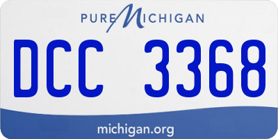 MI license plate DCC3368