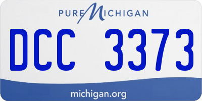 MI license plate DCC3373