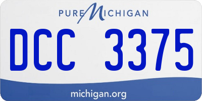 MI license plate DCC3375