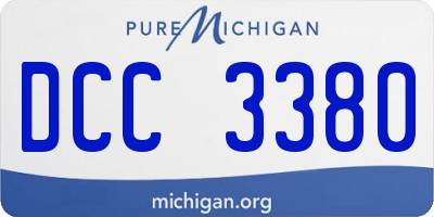 MI license plate DCC3380