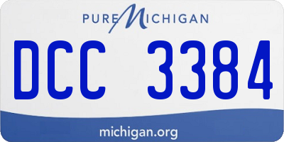 MI license plate DCC3384