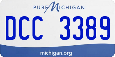 MI license plate DCC3389
