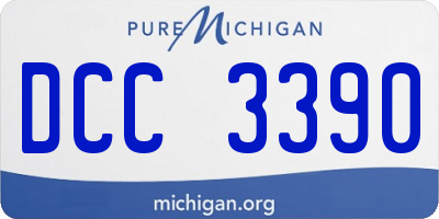 MI license plate DCC3390