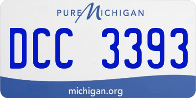 MI license plate DCC3393