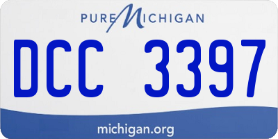 MI license plate DCC3397