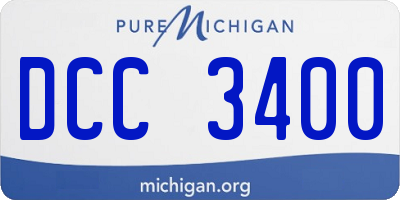 MI license plate DCC3400