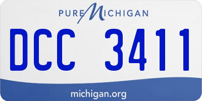 MI license plate DCC3411