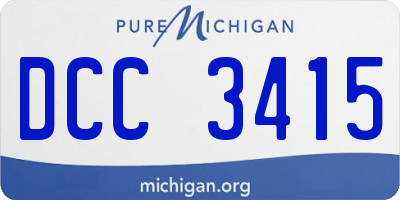 MI license plate DCC3415