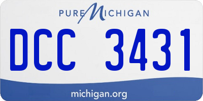 MI license plate DCC3431
