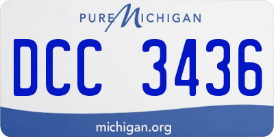 MI license plate DCC3436