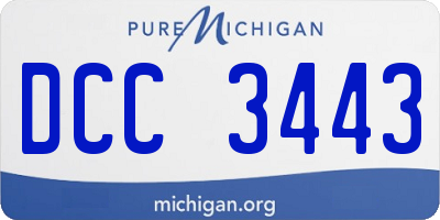 MI license plate DCC3443