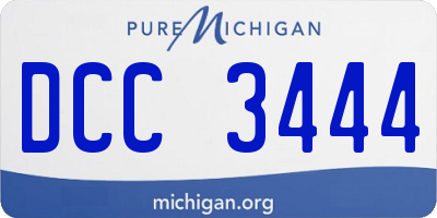 MI license plate DCC3444