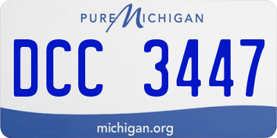 MI license plate DCC3447