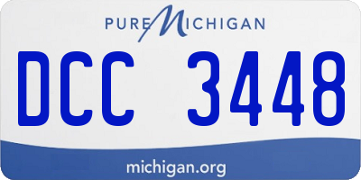 MI license plate DCC3448