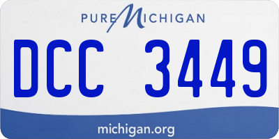 MI license plate DCC3449